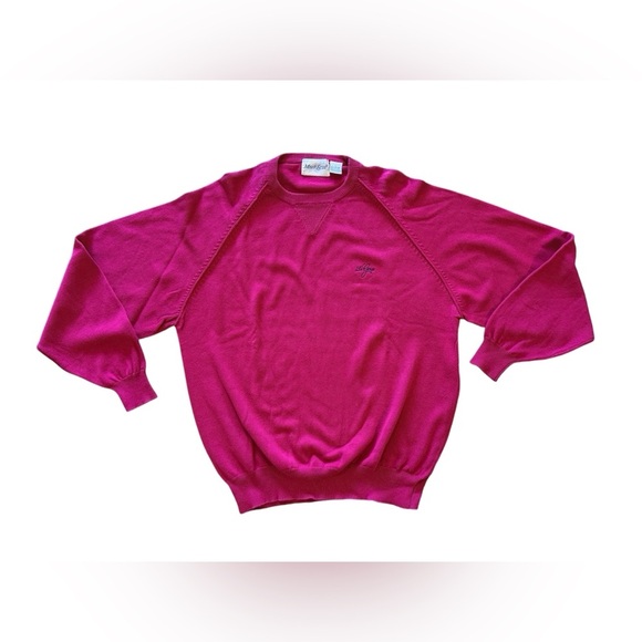 Mark Scot Collection La gorce  pink Round-Neck Sweater~ Large long sleeve - Picture 10 of 16